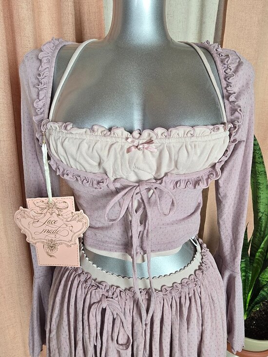 Lacemade Dresses & Skirts - Lacemade Miss Taro Set, Cami, Pointenelle Corset Bellsleeve Top & Skort